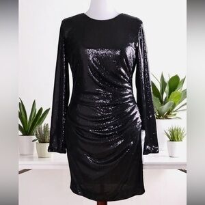 Dress the Population Lolita Sequin Dark Blue Dress XL